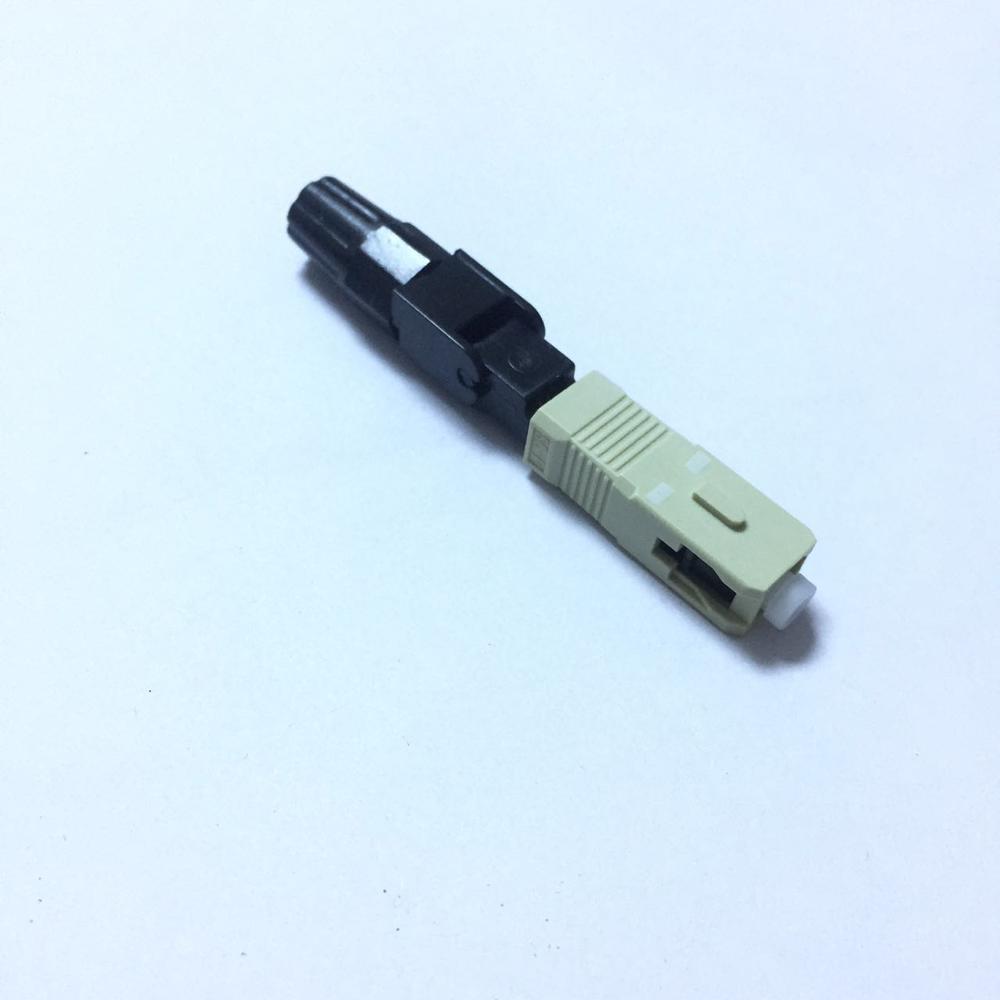 10pcs SC UPC Fast Connector Multimode Embedded SC UPC Adapter MM 50/125 Quick Assembly Connector FTTH