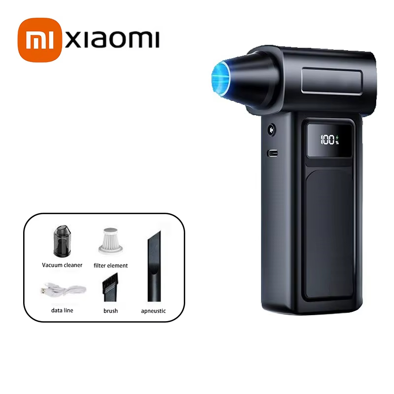 Xiaomi 1000000 RPM Turbo Jet Blower Luchtblazer Draagbare Stofreiniger USB Opladen 65 m/s Elektrische Krachtige Borstelloze Jet Blower: zwart