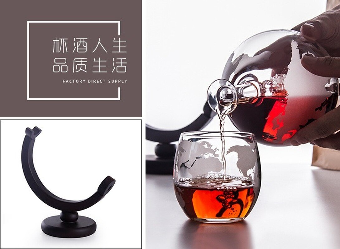 Whisky karaff druvor karaff flaska globe whisky karaff vin luftare glas vin alkohol vodka sprit dispenser dispenser