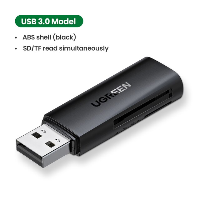 Ugreen Card Reader USB 3.0 2.0 to SD Micro SD TF Memory Card Adapter for Laptop Accessories Multi Smart Cardreader Card Reader: Default Title