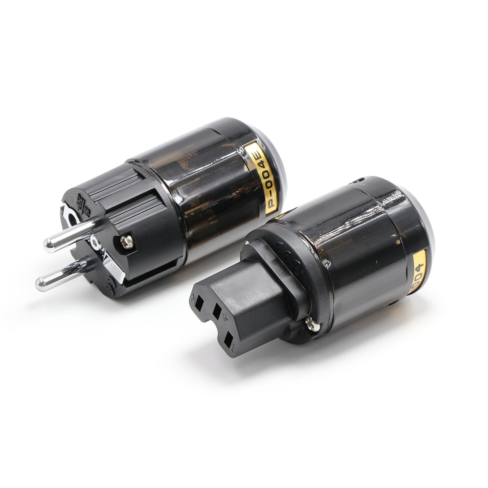 P-004E plaqué Rhodium EUR prise de courant alternatif Schuko prise C-004 connecteur IEC
