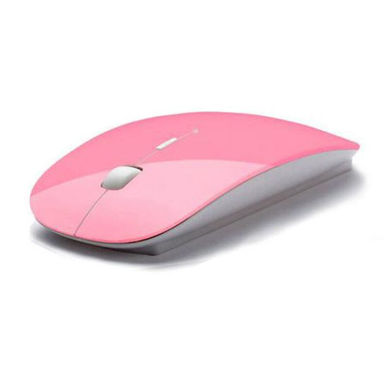 1600 DPI USB Optical Wireless Computer Mouse 2.4G Receiver Super Slim Mouse For PC Laptop DJA99: Pink