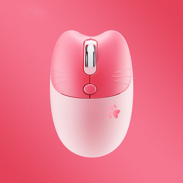 Wireless Mouse 3 DPI Adjustable Optical Mause Silent Button Office Mouse Ergonomic USB Laptop Cute Mice Pink For Girl: Pink