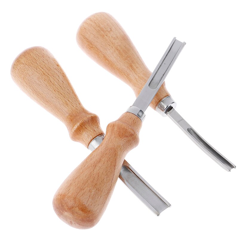 Poignée en bois Style français en cuir artisanat en cuir bord biseauté en cuir artisanat outil