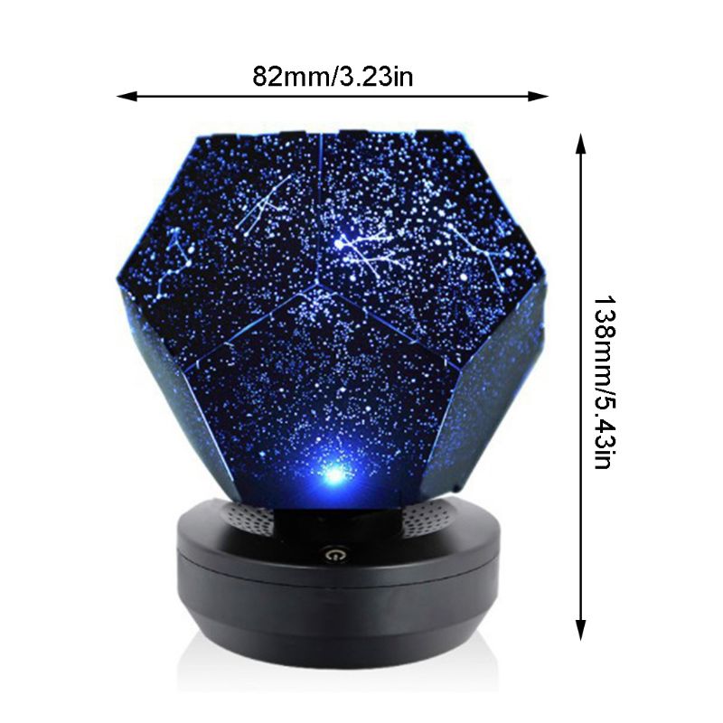 Kreatywna lampa gwiaździsty projekcja nieba USB akumulator romantyczny ręczny obrotowy gwiaździste światło lampka nocna dekoracja wnętrz