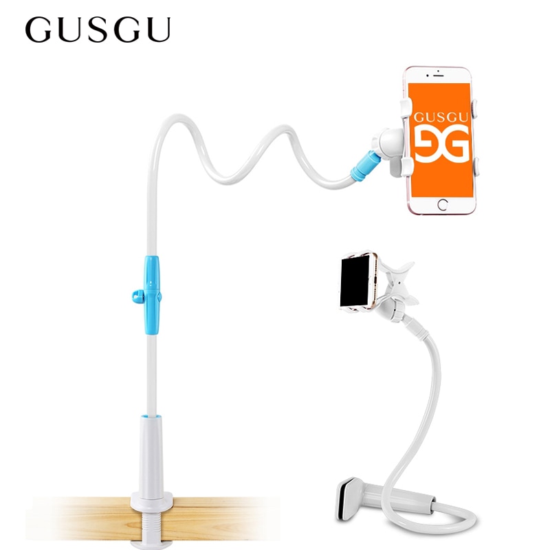 GUSGU Telefoon houder, flexibele Lange Arm Mobiele Telefoon Houder Stand Lui voor iPhone 7 Mobiele Telefoon Houder Bureau voor Telefoon Tafel