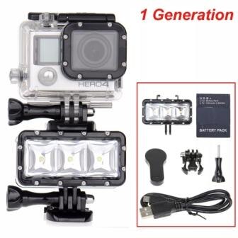Lampe de poche LED sous-marine de plongée lampe vidéo pour GoPro Hero7 hero5 3 + 4 4 S pour Xiaomi yi 4 K Lite SJCAM SJ4000 SJ6 Mijia EKEN H9: 1 Generation Light