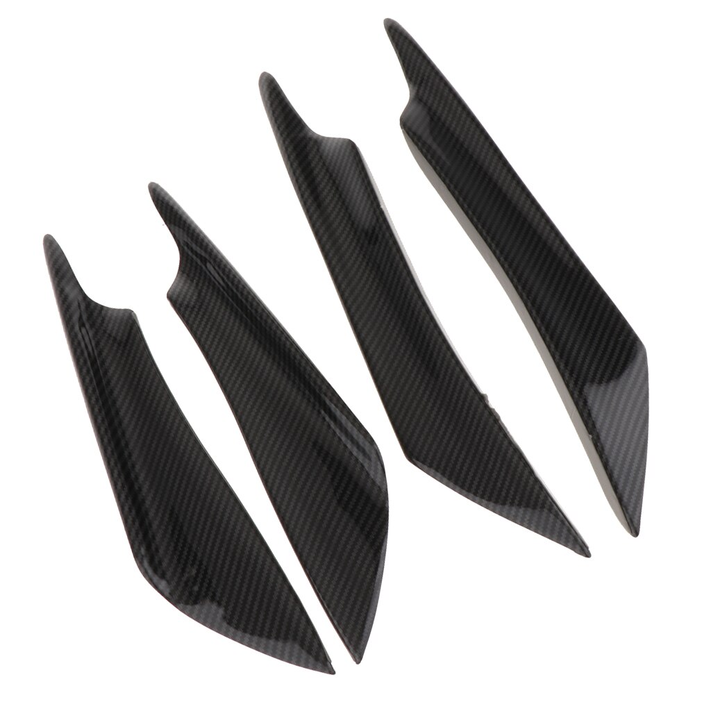 4 Pack Universal Front Bumper Lip Splitter Fins Body Spoiler Canards