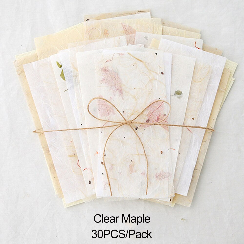 30Pcs Scrapbooking Tissue Paper Special Material Kraft Paper Scrapbook Decoration Floral Collage Handmade DIY Crafts