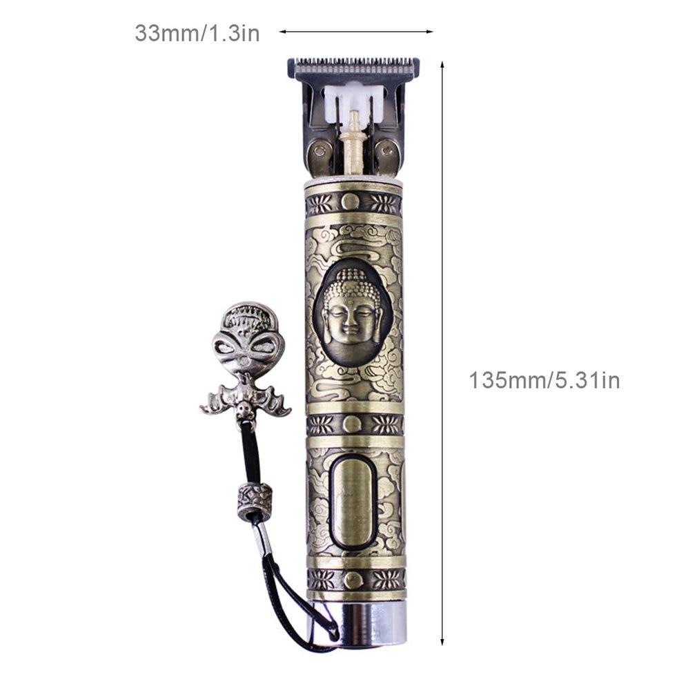 Hair Outliner Grooming Trimmer Small Silver Tube Small Copper Tube Hair Salon Battery Carving Electric Clipper