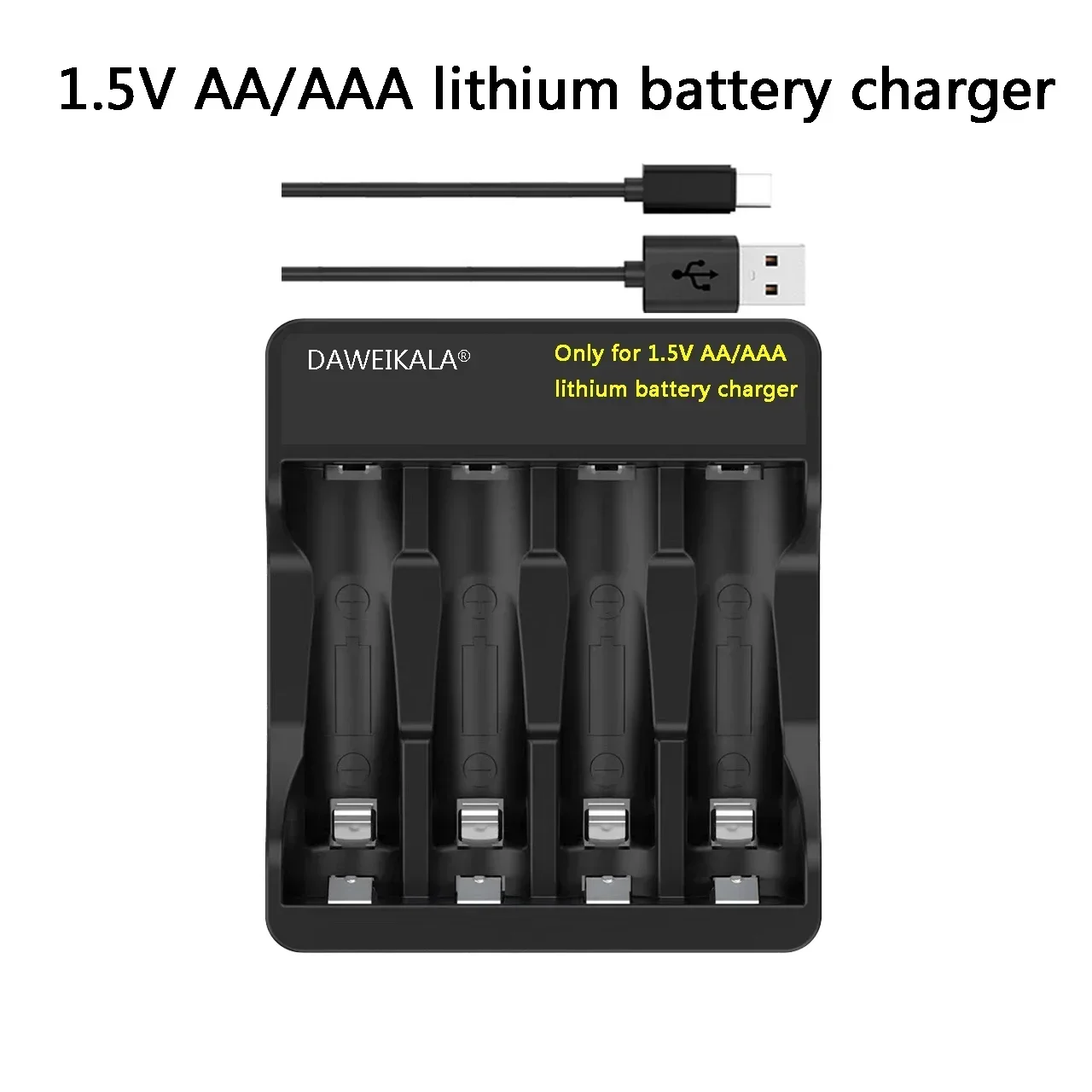 Pilas AA recargables de iones de litio de alta capacidad, pilas AA de 1,5 V, 3500mWh para juguetes de Control remoto, carga rápida ligera: Castaño