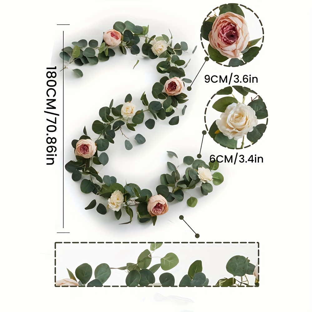 Peônia artificial rosa videira, decoração de festa de casamento flores artificiais, plantas suspensas de parede verde, cinto de flores simuladas