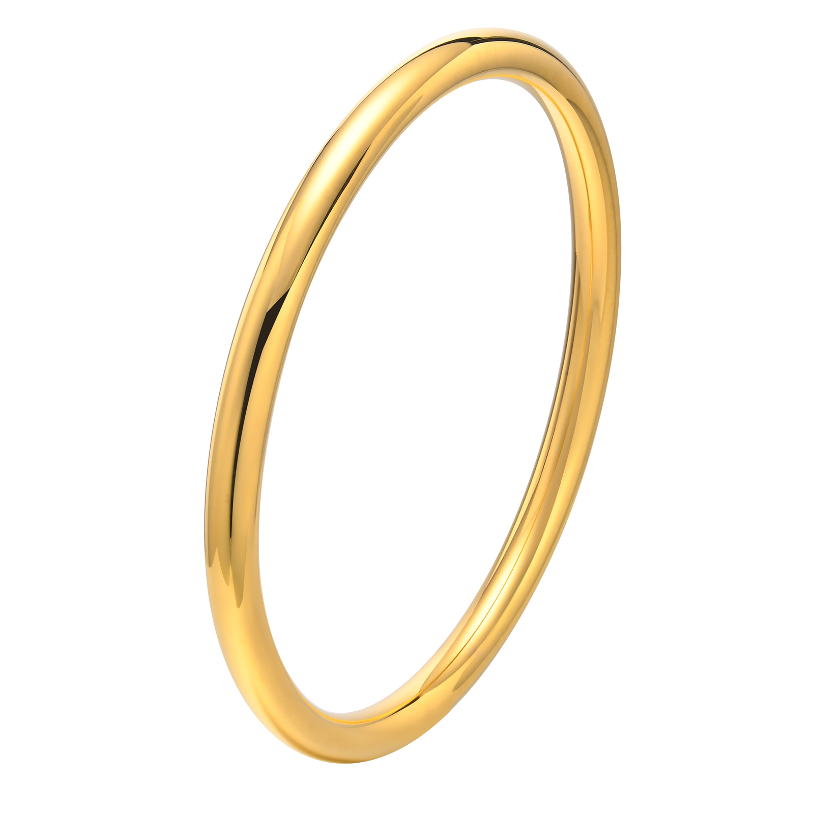 Brazalete de acero inoxidable de Color dorado para mujer, pulsera de joyería , brazalete liso, pulsera apilable, para chicas jóvenes: Negro / Color marrón amarillo