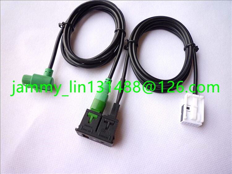 Autoradio Kabel Aadaptor USB AUX kabel draad VOOR BMWW 6512 9343207-01 6512 9302155-01 E6 COMBOX BMWRCD213-22