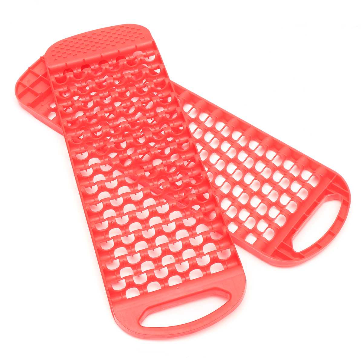 2 Pcs Car Emergency Rescue Anti-skid Board Sand Mud Snow Traction Boards Escaper Sand Recovery Tracks Tire Tyre Ladder: Red