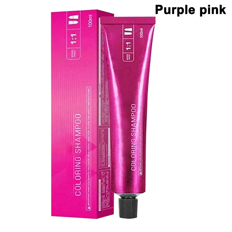 Haar Färbung Shampoo Mild Sicher Haar Färben Shampoo für Männer Frauen Alle Haare WH998: purple pink