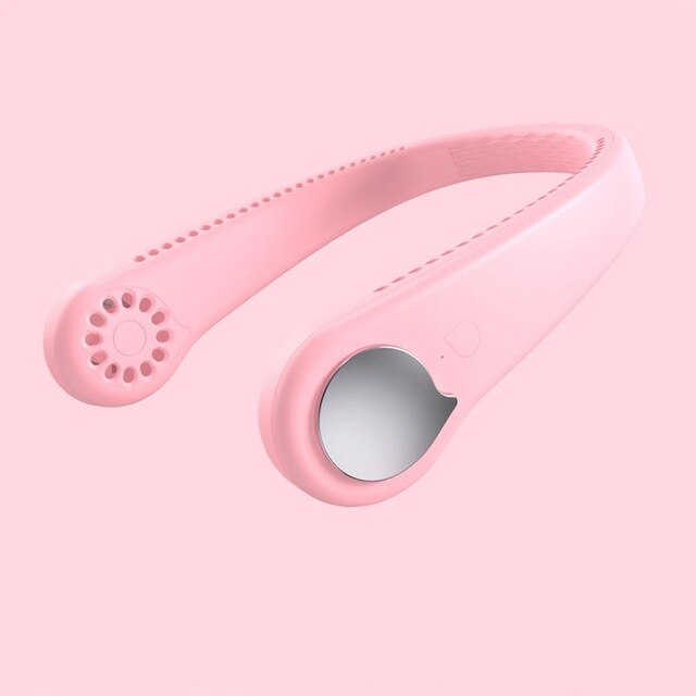 Mini USB Portable Electric fan Neck With Rechargeable Battery Wearable Fan handheld Mobile Air Cooler Conditioner for Room: B