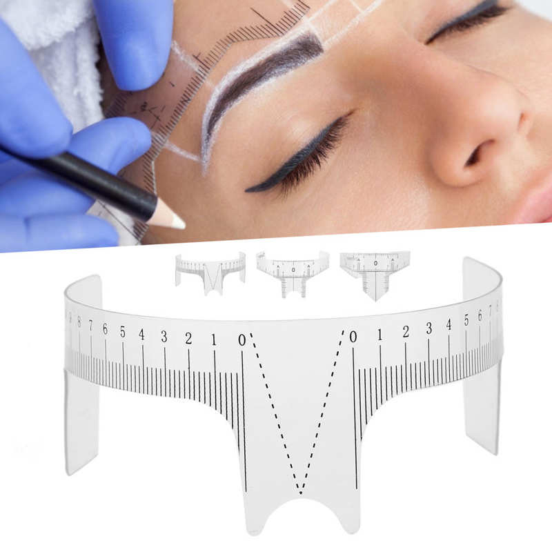 1pc øjenbryns positioneringslineal mikroblading brynform lineal måleværktøj semi-permanent makeup tatoveringsforsyning