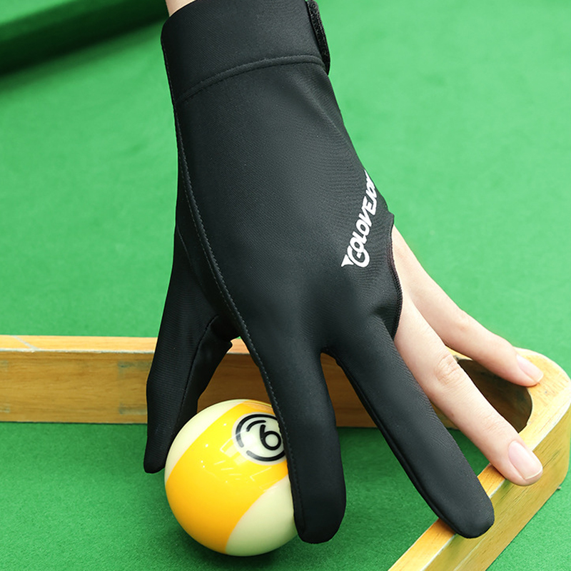 Biljarthandschoen Snooker Antislip Sporthandschoenen met drie vingers Hoogelastisch Ademend Draagbare handschoenen Biljarttrainingsaccessoires
