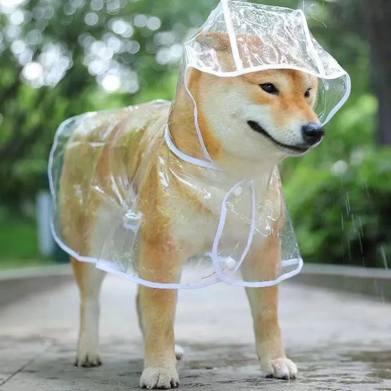 Hond Puppy Transparante Regenkleding Regenjas Waterdichte Jas Met Capuchon Kleding Zacht PVC Kleine Honden Regenjas Puppy Regenponcho