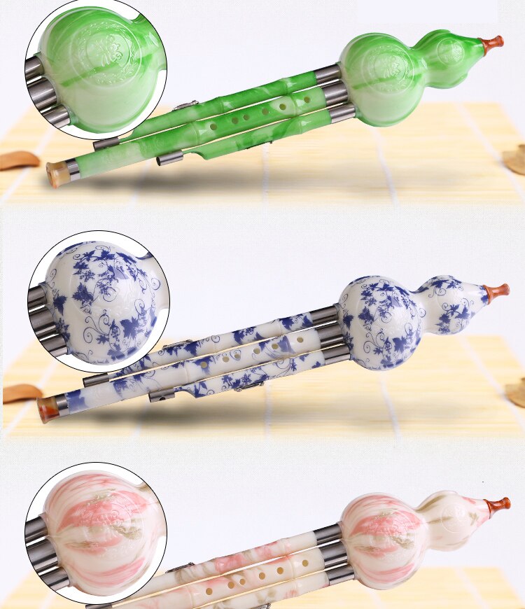 Kürbisflöte - Tonart C - Traditionelles Chinesisches Holzblasinstrument - Bakelit Performance-Niveau