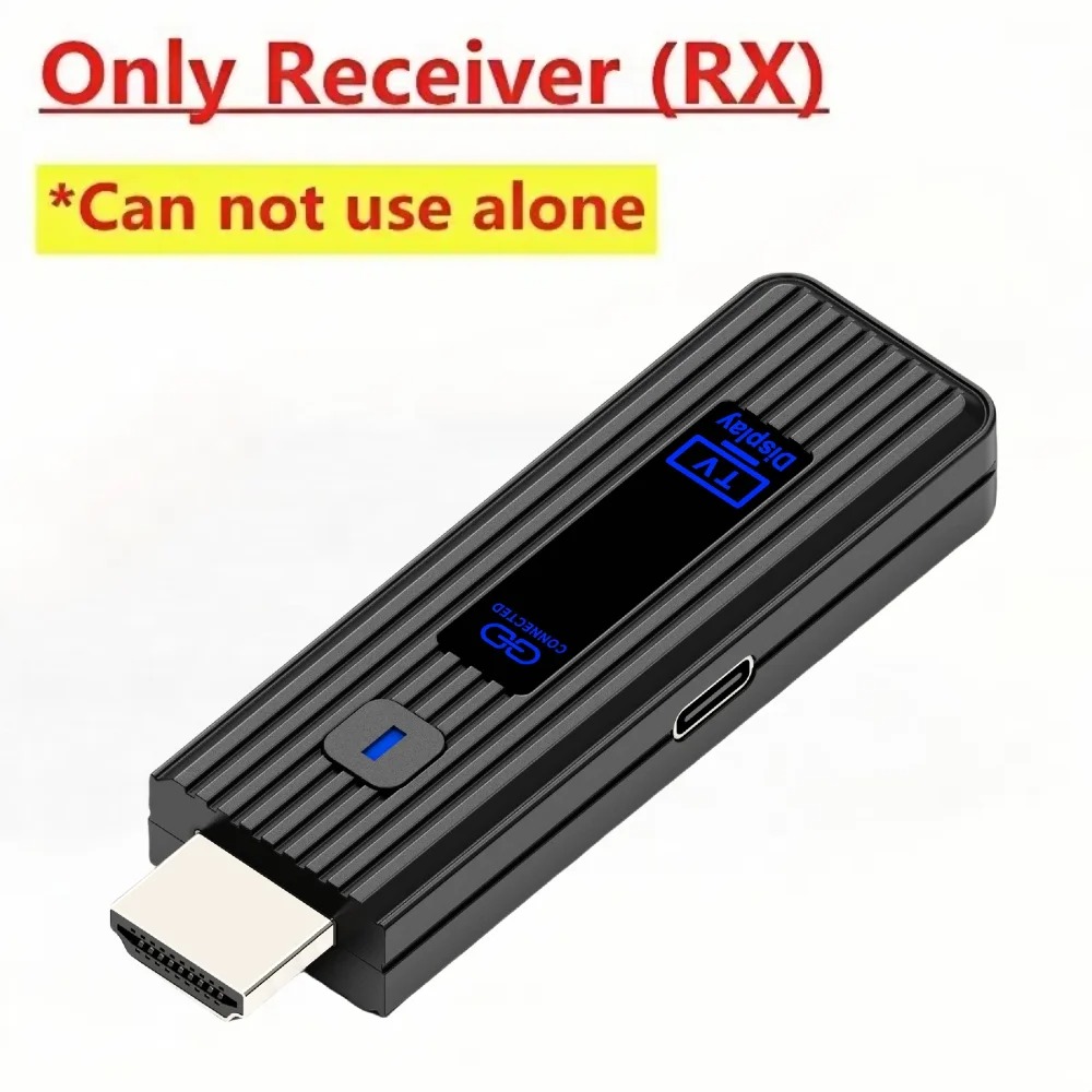 Bezprzewodowy zestaw nadajnika i odbiornika HDMI robić przedłużania wideo, adapter dongle TV Stick robić PC, kamery, laptopa, projektora, monitora, telewizora: Niebieski