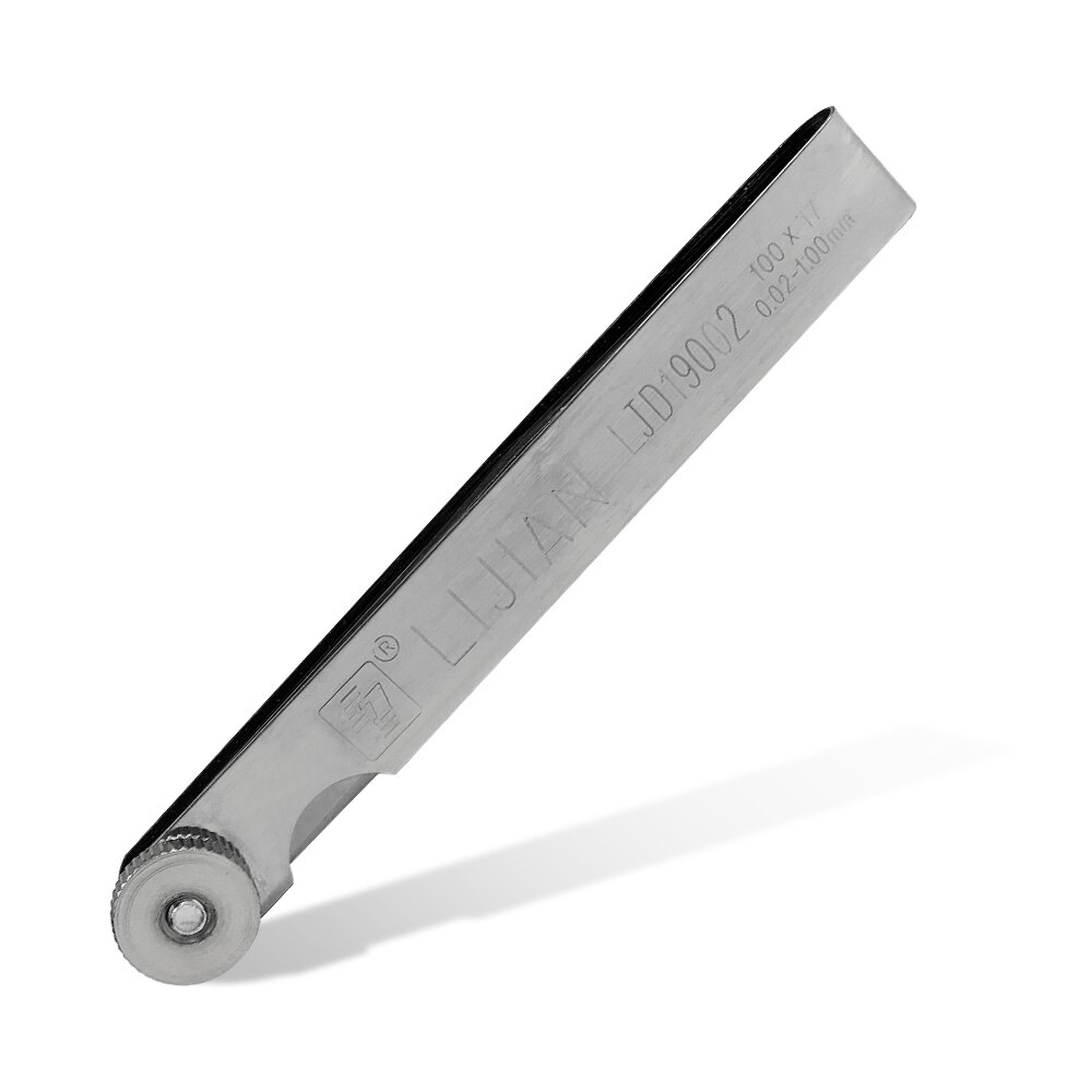 Calibrador de calibre métrico 17 cuchillas 0,02-1,00mm herramientas de medición de acero inoxidable espesor plegable Gap Filler calibradores de espesores