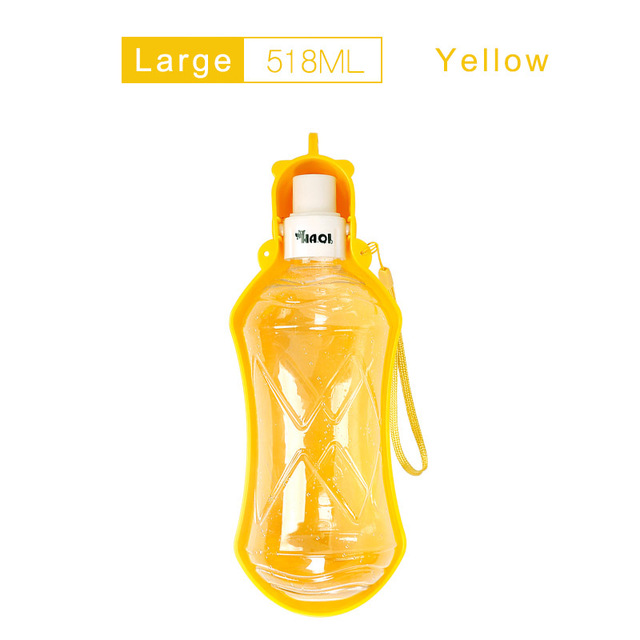 Bouteille d'Eau Pliable en Plastique pour Chien et Chat, Filles de Voyage pour Chiot, Tasse d'Extérieur, Distributeur, 280, 518ml: Or