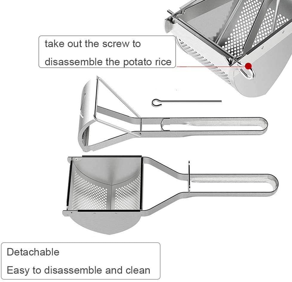 Aardappel Ricers, Rvs Aardappel Ricer, Commerciële Aardappelstamper Zware Grote, Afneembare En Vaatwasmachinebestendig