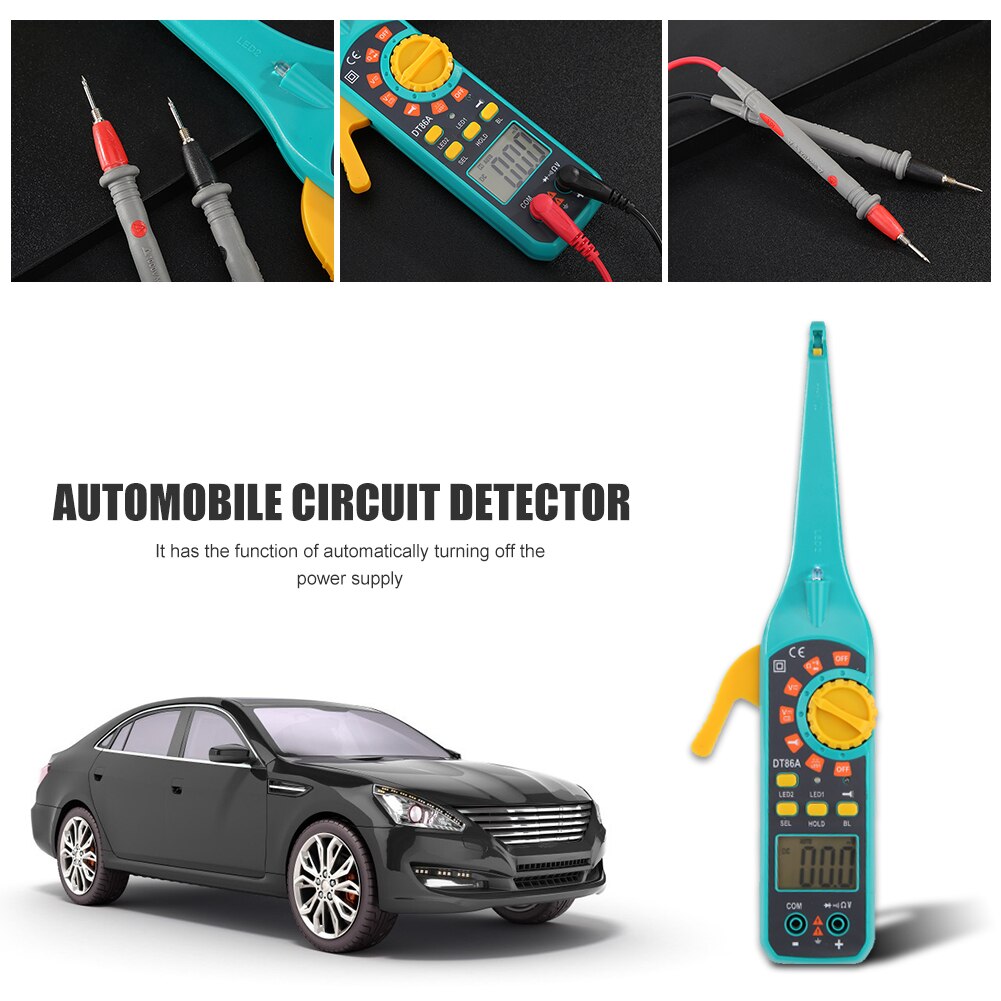 Auto Circuit Tester Detecteren Instrument DT86A Multifunctionele Lcd-scherm Automotive Voertuig Circuit Tester Voor Elektriciteit Toegang