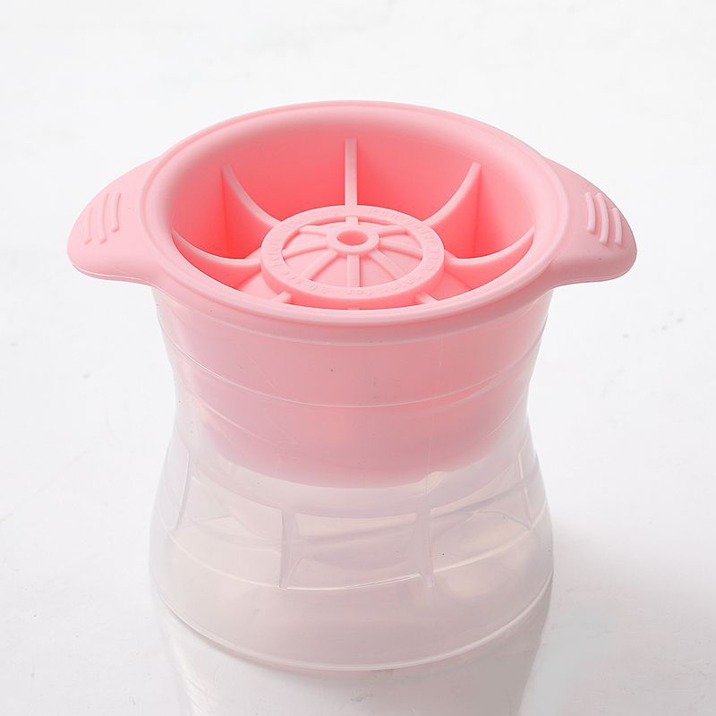 Molde de bola de gelo masculino, cubo esférico de sílica gel com bebidas, faça você mesmo, para festas de verão, redondo, presente: pink