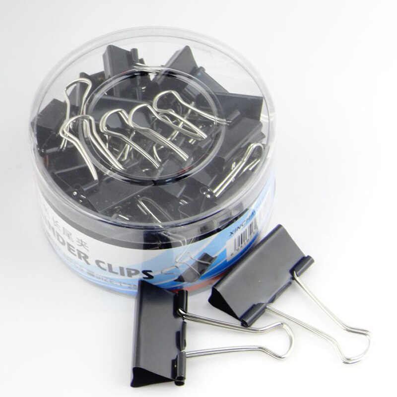 black metal tail clip 25mm wallet 48pcs per bucket dove tail clip