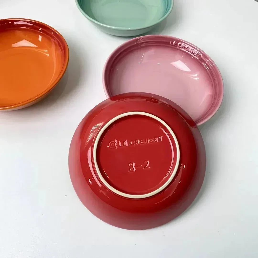 Cuenco de sopa de porcelana de 7 pulgadas, 1 paquete, plato de cerámica para cena, postre, ensalada, plato de comida, bandeja para servir en la cocina, vajilla profunda colorida