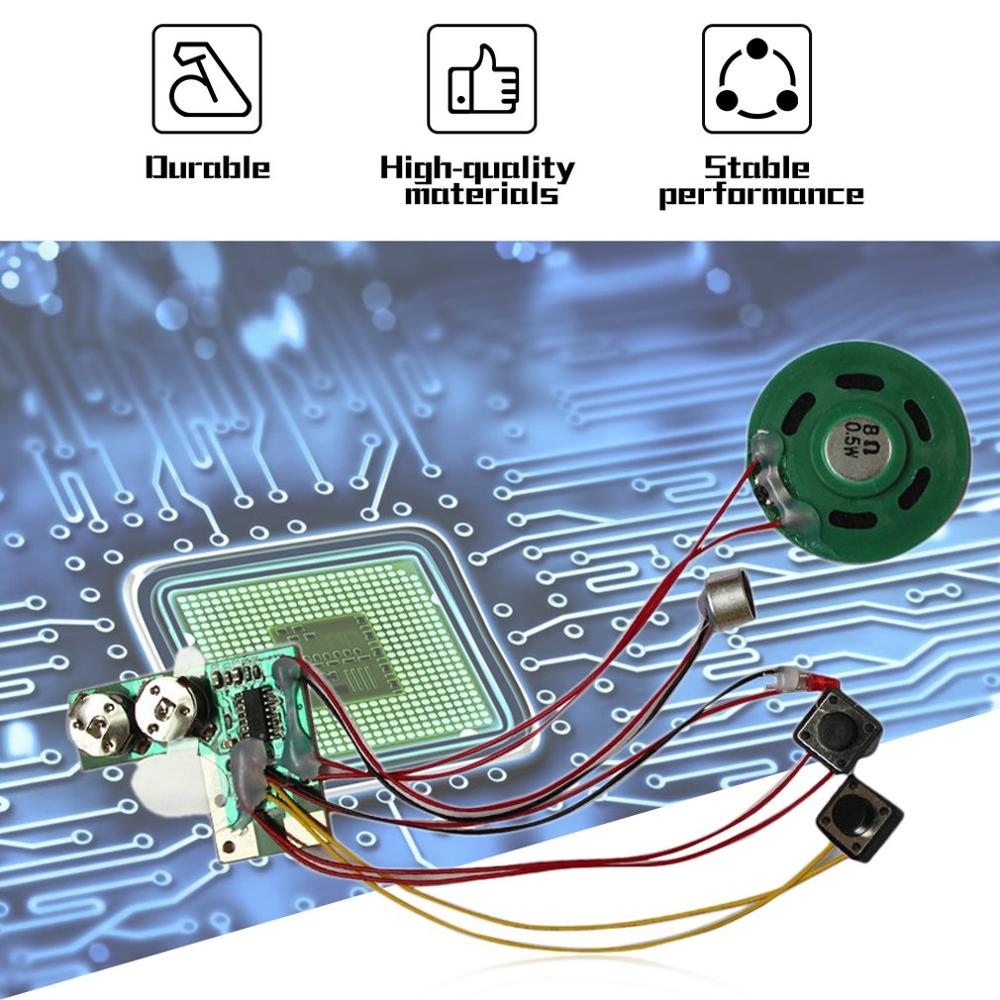 Art Erwachsene Klang Beschreibbare Stimme Modul Mit lautsprecher mikrofon und buttonFor Gruß Karte Musik Klang Sprechen Chip Musical