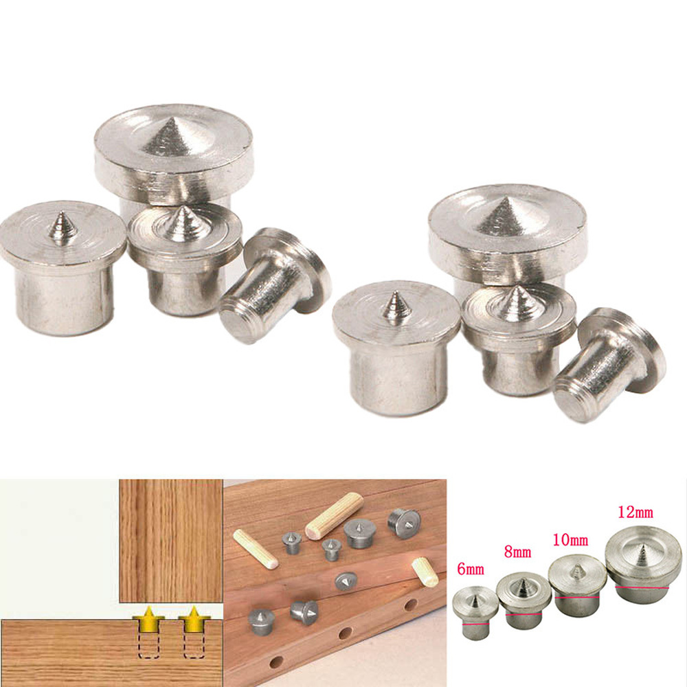 Goupilles de positionnement, 6mm, 8mm, 10mm, 12mm, fixation, marqueur de trous pour bois, ensemble de centres de Tenon pour le travail du bois, doux et dur