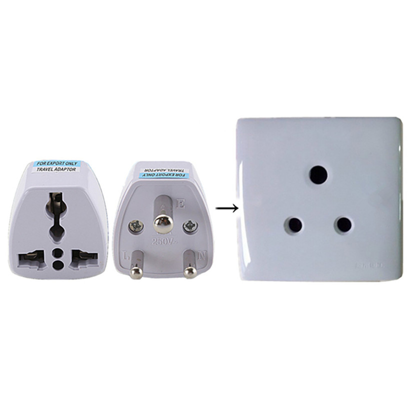 Universal UK/US/EU/AU to South Africa 3 pin Travel Power Adapter Plug 0815