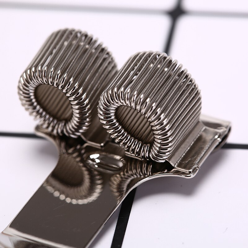 2 Hole Silver Metal Pen Holder With Pocket Clip Doctors Nurse Uniform