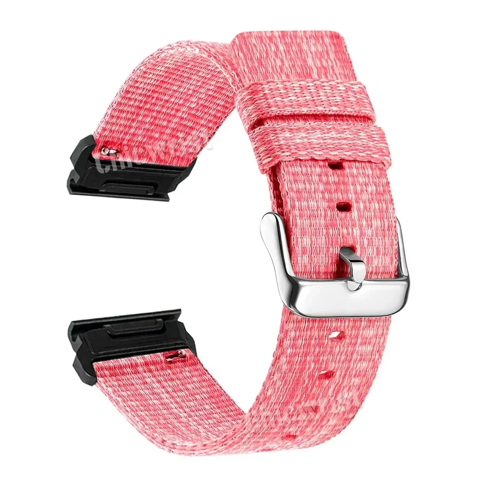 26mm 22mm nylon klokkereim til garmin watch fenix 8 7x 6x 7 5 6 pro 5x tactix 7 pro armbånd stropp smartklokke erstatningsarmbånd: Hvit svart / 22mm