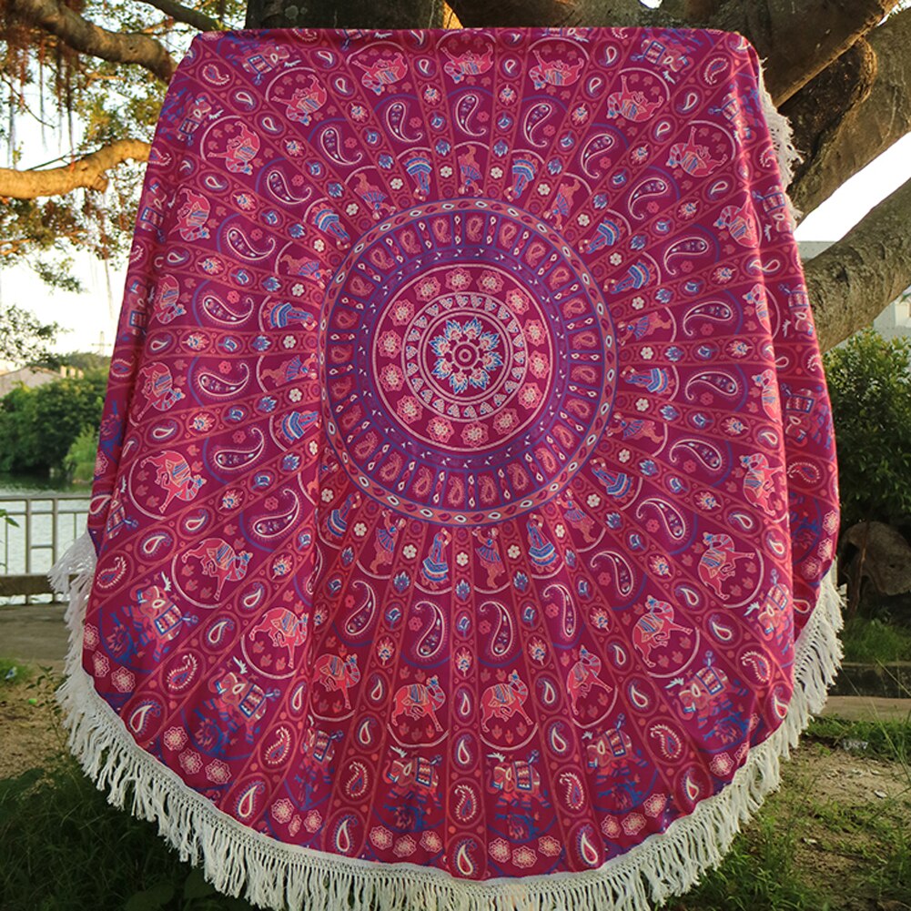 Badhanddoek Ronde Strand Kwastje Handdoeken Zomer Microfiber Bohemian Stijl Strand Serviette De Plage Toalla Playa Zwemmen Shawl Sjaal