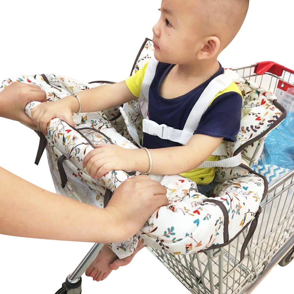 Baby børn bærbar indkøbskurv dækplade baby shopping skub vogn beskyttelsesdæksel sikkerhedssæder til børn multifunktion