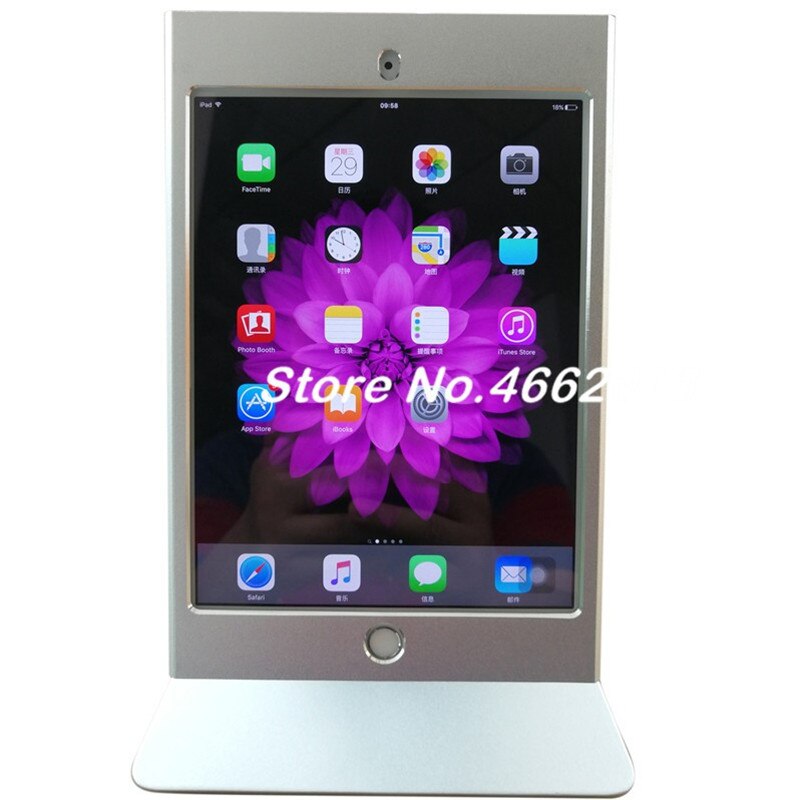 for mini ipad desktop kiosk POS stand with secure lock reversible specialized frame display support on desk/ table / countertop
