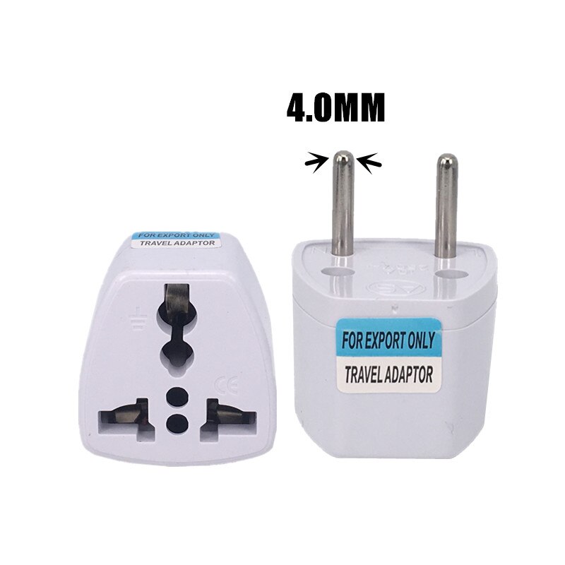 Adaptateur de prise de courant universel Kr, prise de voyage américaine, européenne, AU, ue à US, royaume-uni, USA, israël, brésil, japon, corée: EU 4.0MM Plug