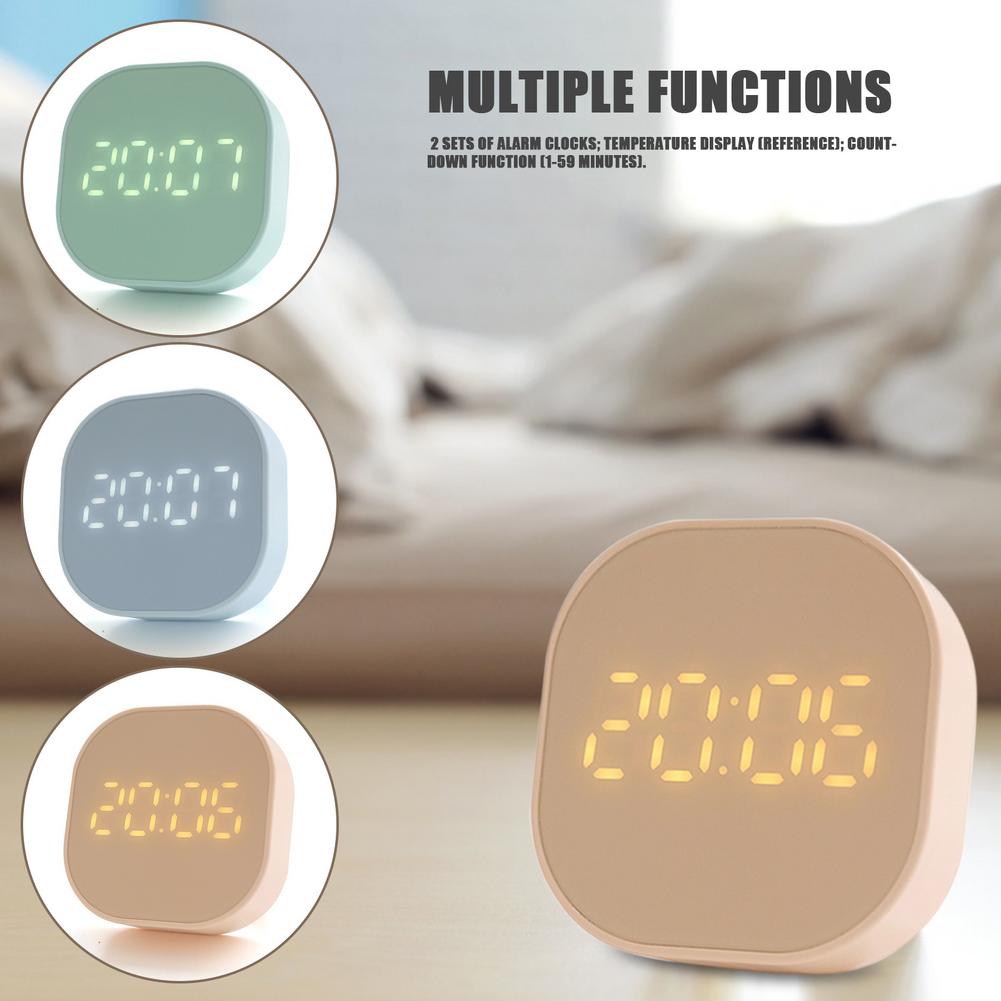 Electronic Alarm Clock Cute Digital Alarm Clock For Kids Bedside Clock Children'S Sleep Trainier Wake Up Night Light