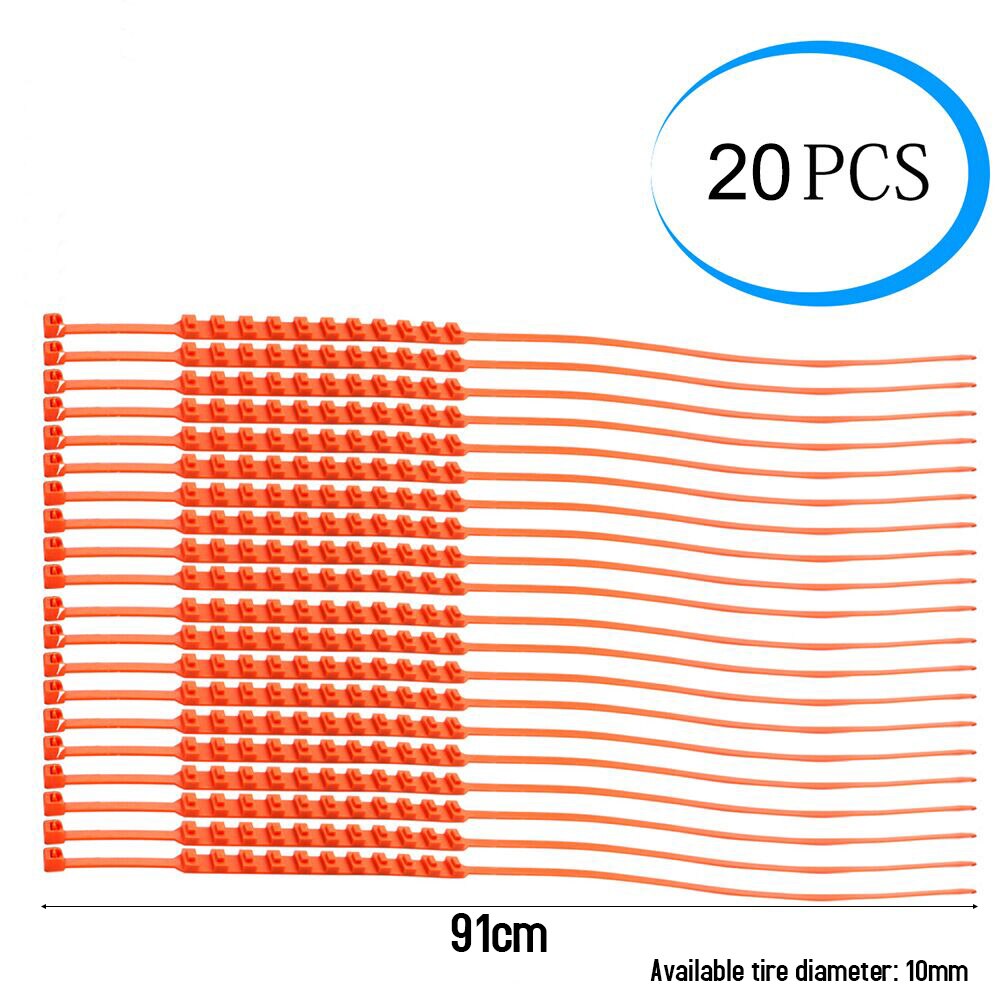 20PCS 10*910mm AP3285-Z Car Tire Anti-skid Strap Vehicle Tyre Non-slip Zip Grip Strip for Snow Ice Mud Prevention