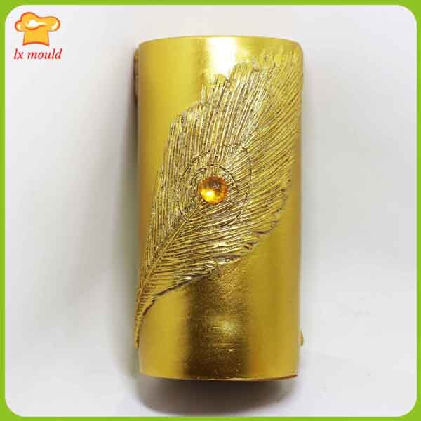 Lättnad fjäderljus silikonform tredimensionell cylindrisk ljusform handtvålform: A