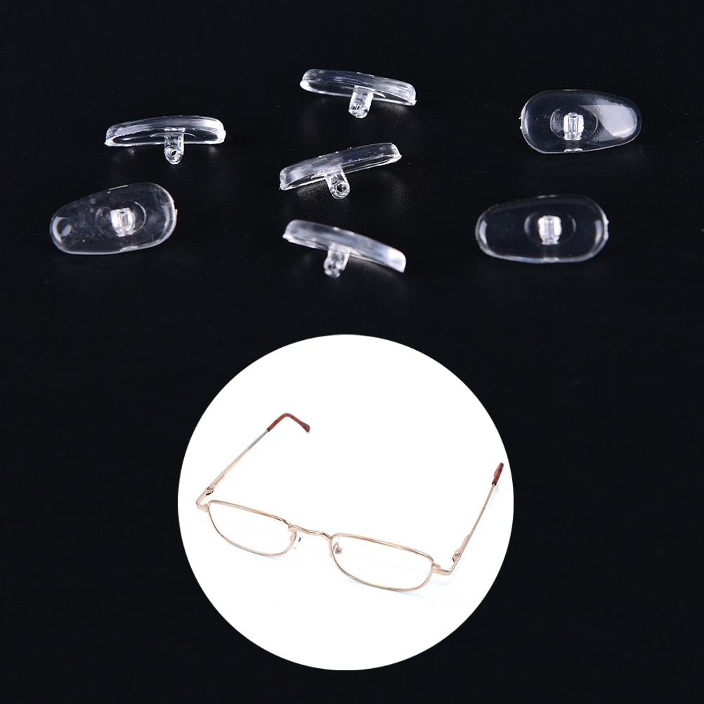 50 pares de almohadillas de nariz para gafas adhesivas almohadillas nasales antideslizantes silicona blanca fina Nosepads para gafas de sol accesorios de gafas