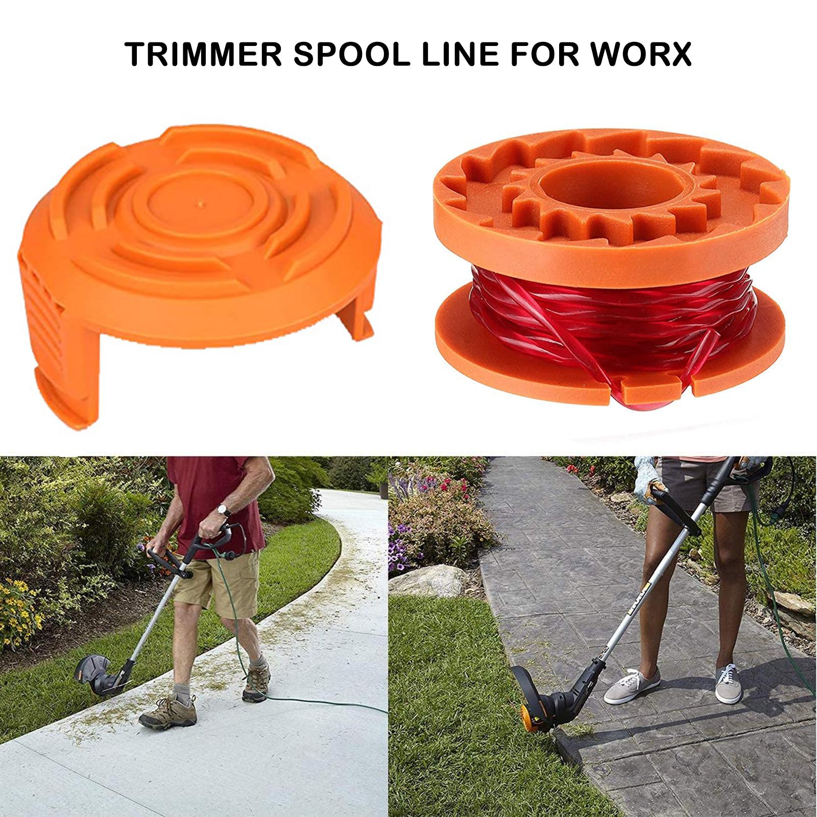 Mower Accessories Spool Trimmer Spool Cutting Rope And Cutting Line WA0010 Replacement Grass Trimmer Line Spool Set For Worx
