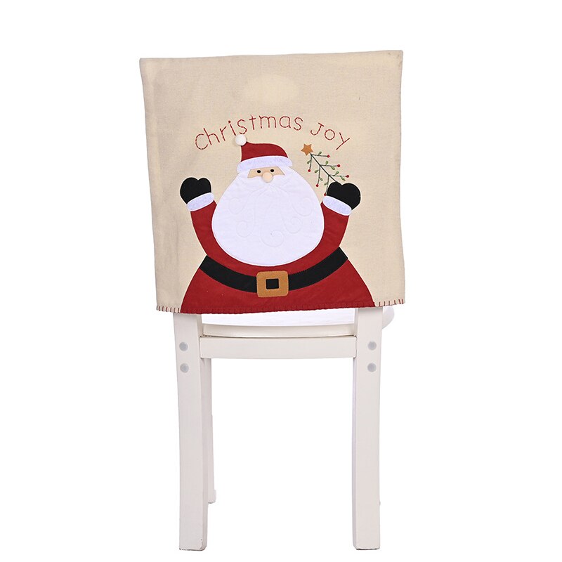 38*38cm julefest forsyninger køkken restaurant komfort udskrivning beskyttelsesbetræk støvtæt stolebetræk hjem: B