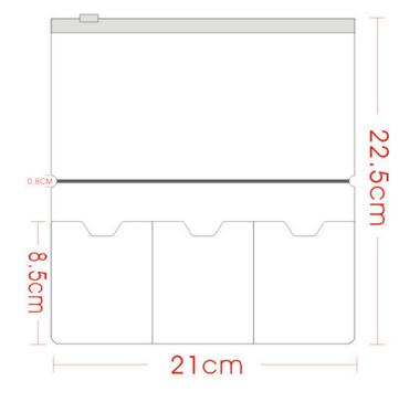Midori standard s 'Viaggiatore taccuino PVC Tasca Della Chiusura Lampo Sacchetto di Raccolta Trasparente Pocker con I Titolari di Carta Cartella Archivio: standard stile