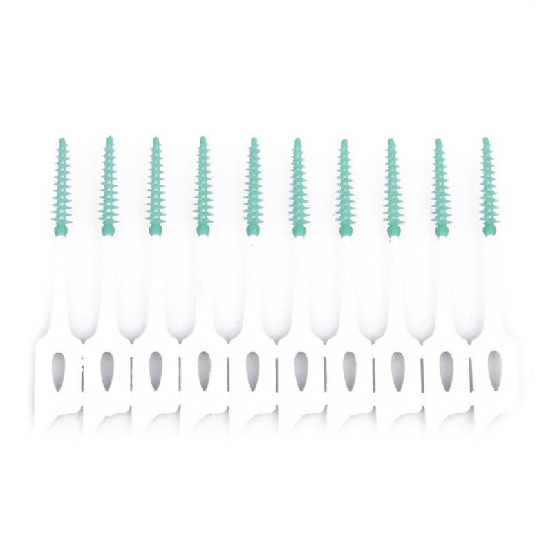20pcs/set Adults Soft Silicone Tanden Rager Clean Between Teeth Floss Brushes Toothpick Toothbrush Dental Oral Care Tool